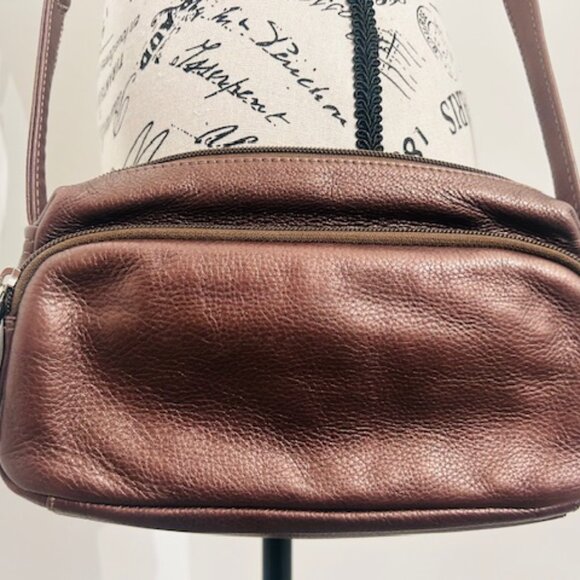 Derek Alexander Cross-Body Soft leather Purse - Copper - Picture 4 of 13